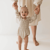 Linen Romper | Flax | Milk & Baby