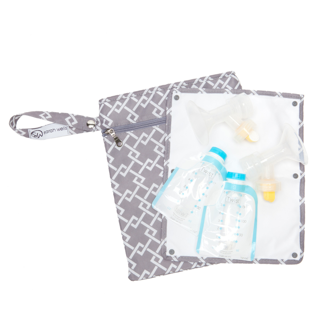 Pumparoo (Grey) | breast pump parts wet/dry bag Milk & Baby