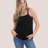 Signature Cotton Maternity & Nursing Tank | Black | Milk & Baby