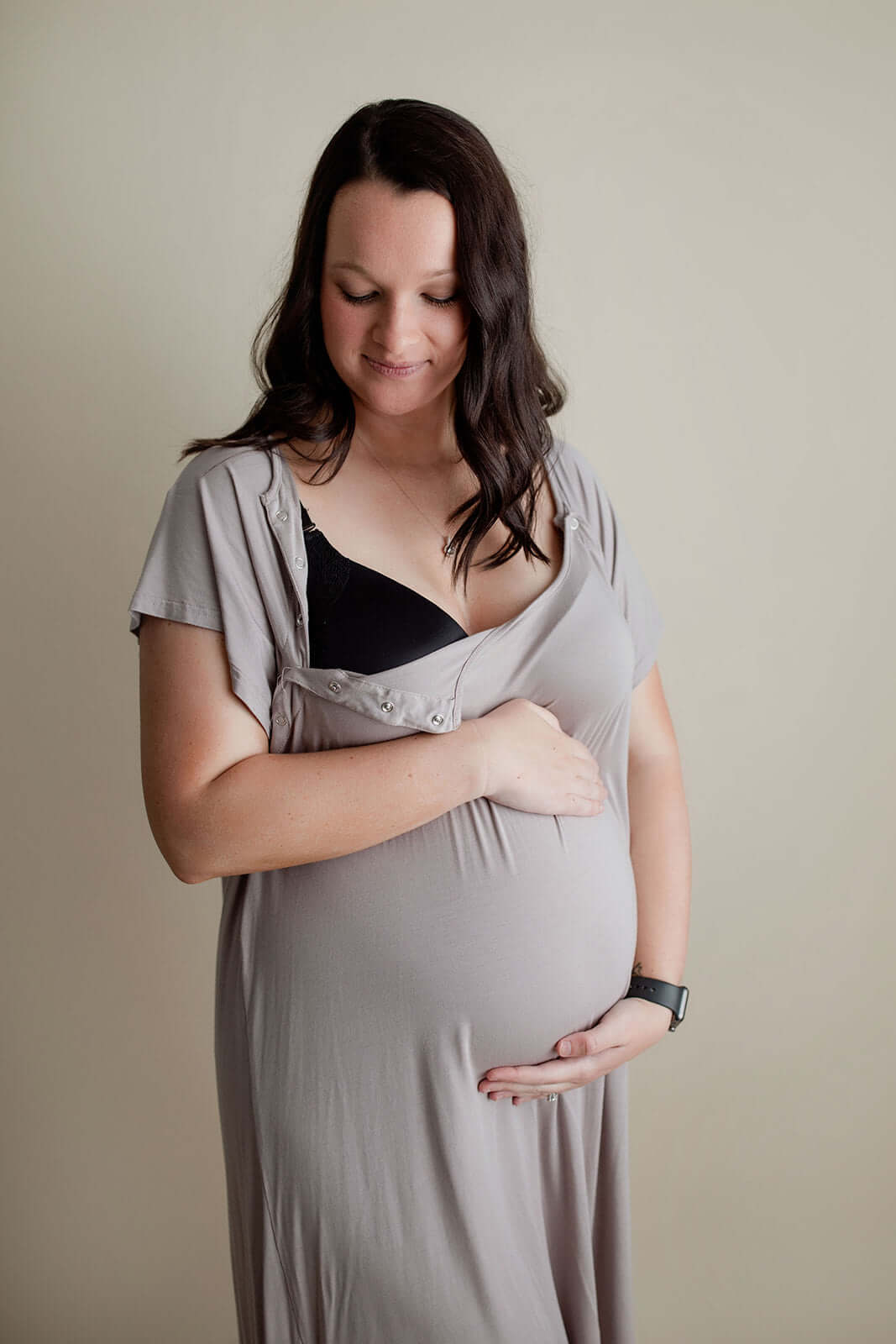 Harbor Mist Maternity Mommy Labor & Delivery Gown | Milk & Baby
