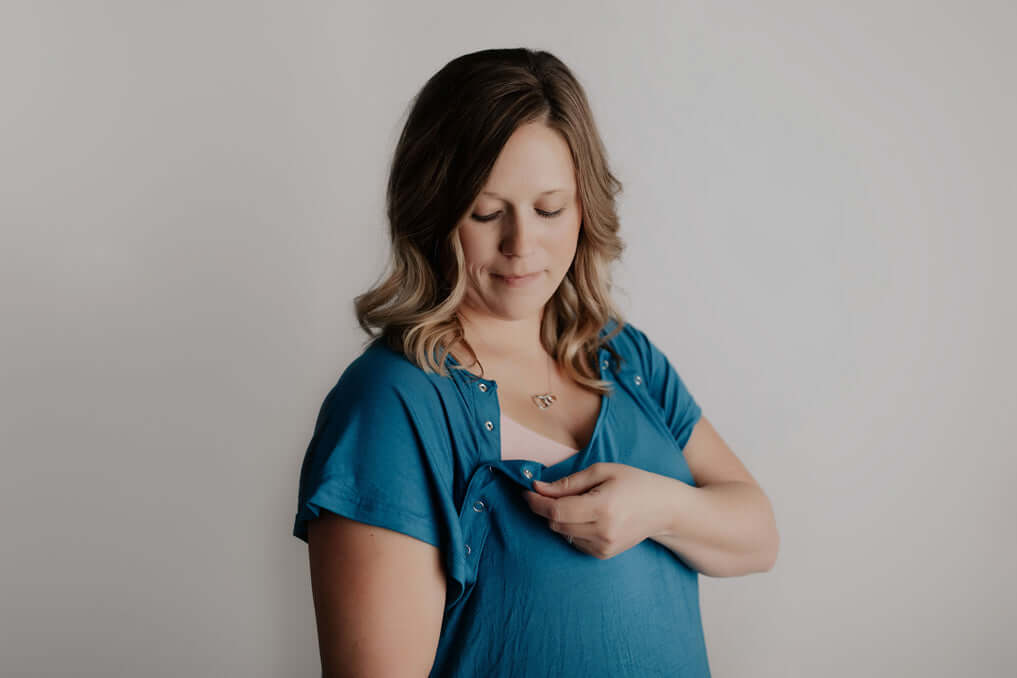 Blue Labor & Delivery Gown | Milk & Baby
