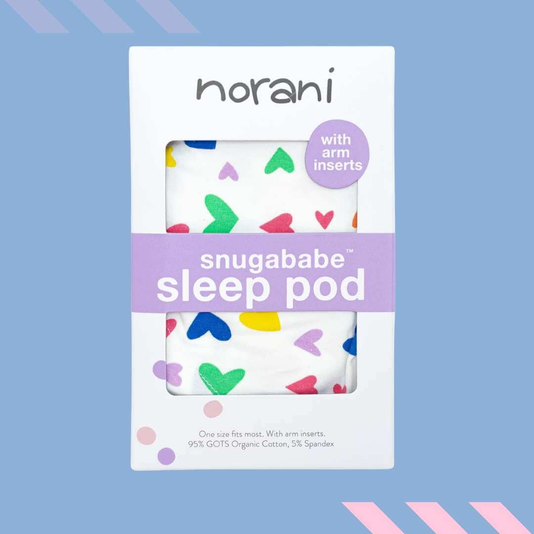 Snugababe Swaddle™ Sleep Pod | Colorful Hearts | Milk & Baby