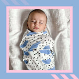 Snugababe Swaddle™ Sleep Pod | Blue Clouds | Milk & Baby