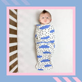 Snugababe Swaddle™ Sleep Pod | Blue Clouds | Milk & Baby