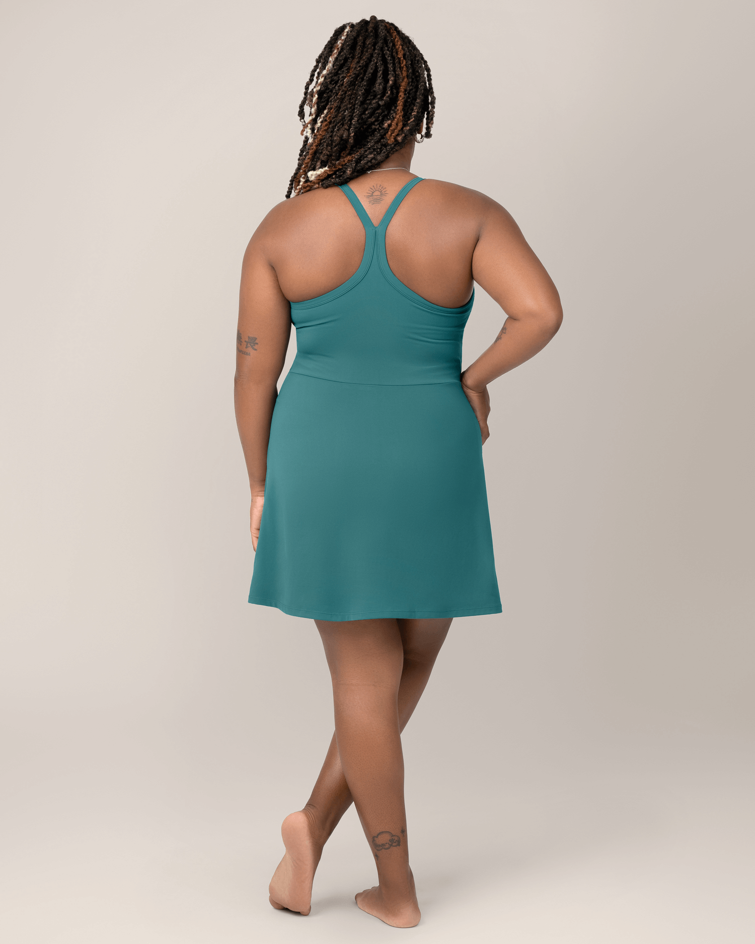 Stevie Active Racerback Nursing Dress | Teal | Milk & Baby