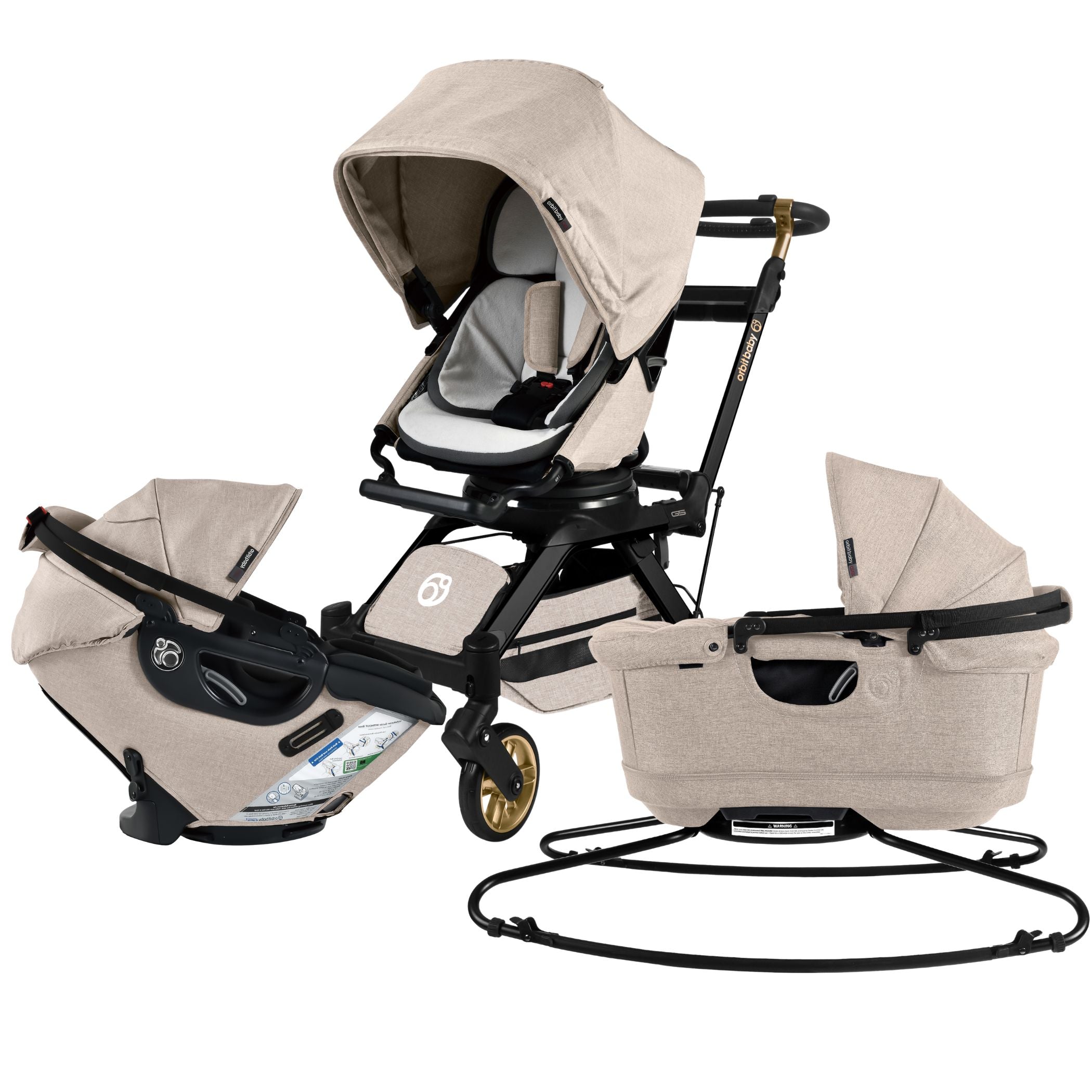 Orbitz Baby Stroll, Lounge, & Ride Travel System | Milk & Baby