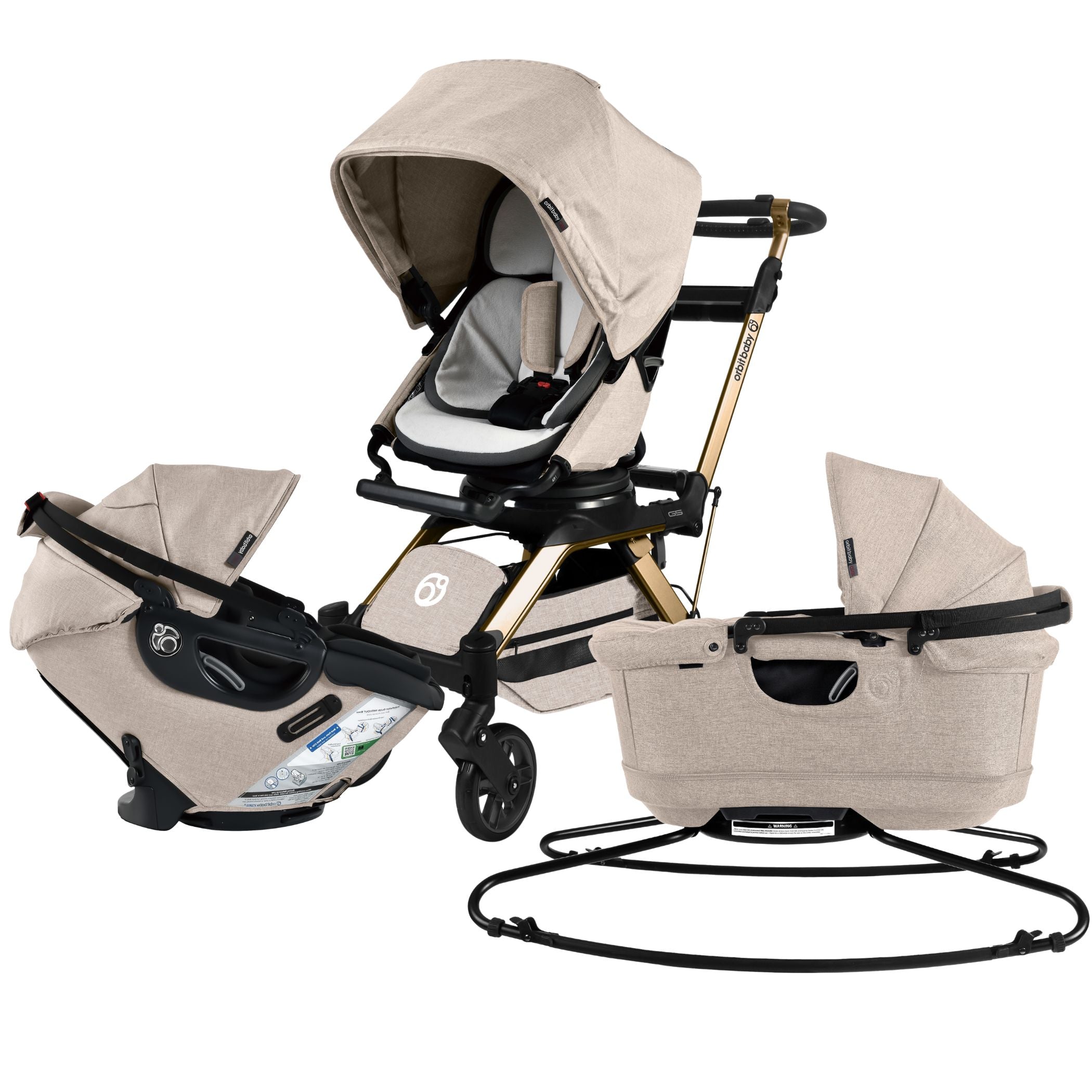 Orbitz Baby Stroll, Lounge, & Ride Travel System | Milk & Baby
