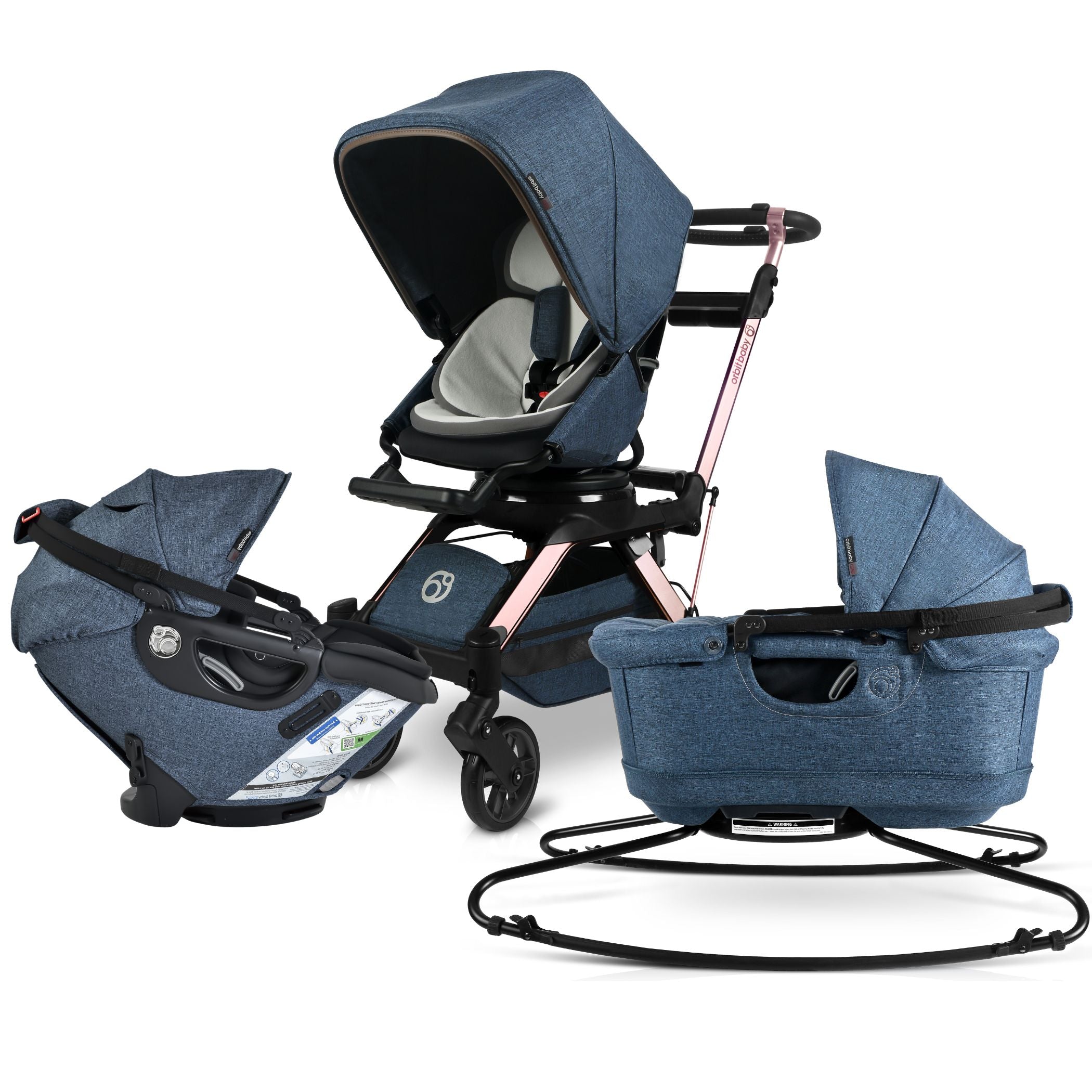 Orbitz Baby Stroll, Lounge, & Ride Travel System | Milk & Baby