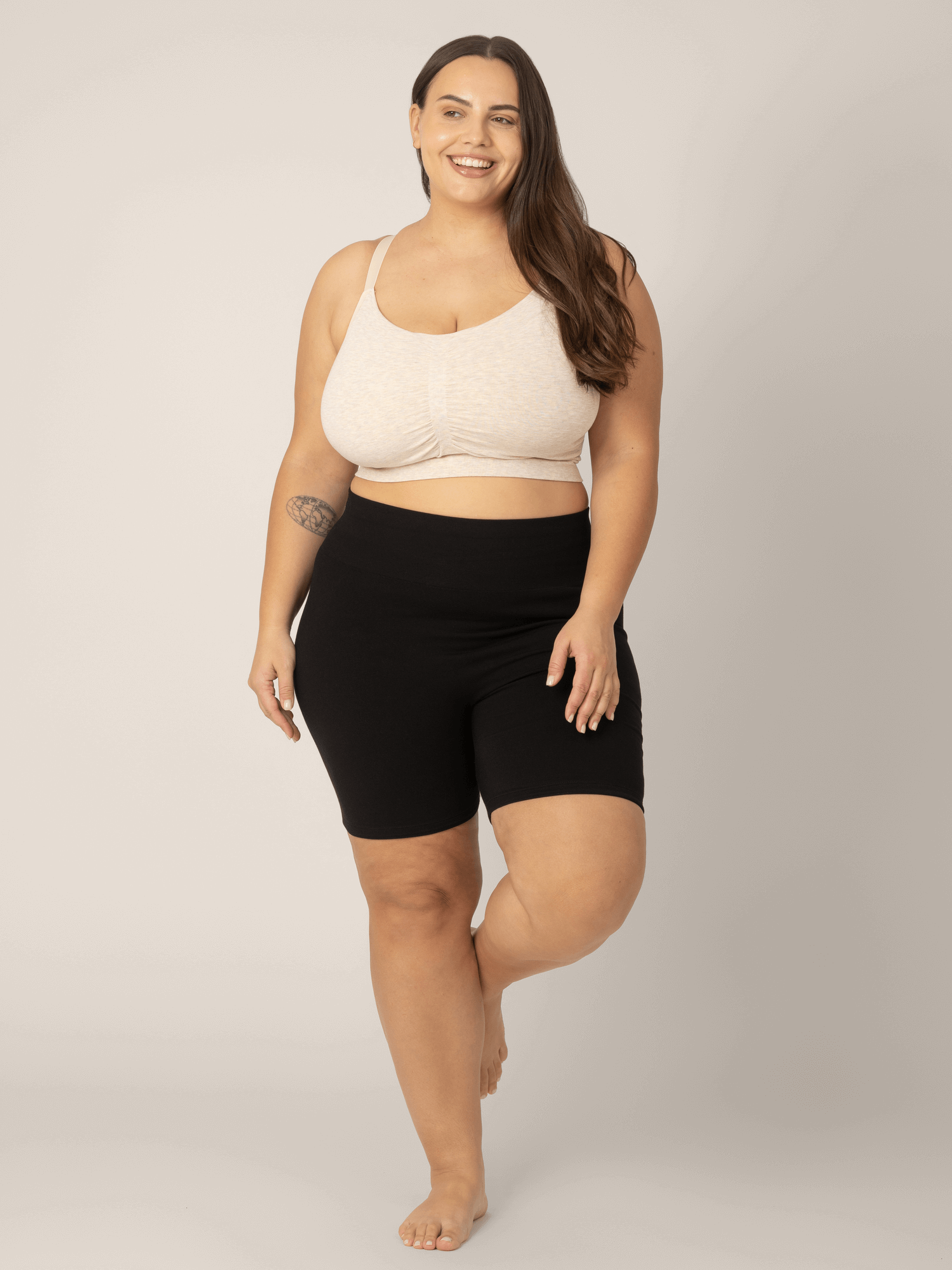 Sublime® Bamboo Hands-Free Pumping Lounge & Sleep Bra | Oatmeal Heather | Milk & Baby