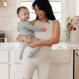Sublime® Bamboo Hands-Free Pumping Longline Bra Top | Oatmeal Heather | Milk & Baby