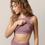 Sublime® Bamboo Hands-Free Pumping Longline Bra Top | Twilight | Milk & Baby