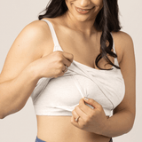 Sublime® Bamboo Hands-Free Pumping Lounge & Sleep Bra | Oatmeal Heather | Milk & Baby