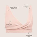 Sublime® Adjustable Crossover Nursing & Lounge Bra | Soft Pink | Milk & Baby