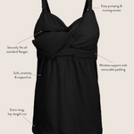 Sublime® Hands-Free Pumping & Nursing Tank | Black | Milk & Baby