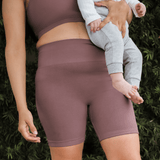 Sublime® Bamboo Maternity & Postpartum Bike Short | Twilight | Milk & Baby