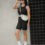 Sublime® Bamboo Hands-Free Pumping Longline Bra Top | Black | Milk & Baby