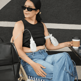 Sublime® Bamboo Hands-Free Pumping Longline Bra Top | Black | Milk & Baby