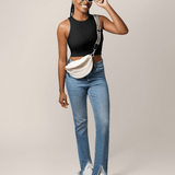 Sublime® Bamboo Hands-Free Pumping Longline Bra Top | Black | Milk & Baby
