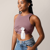 Sublime® Bamboo Hands-Free Pumping Longline Bra Top | Twilight | Milk & Baby