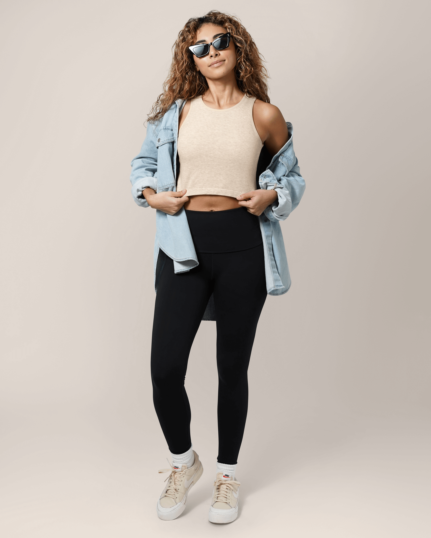 Sublime® Bamboo Hands-Free Pumping Longline Bra Top | Oatmeal Heather | Milk & Baby