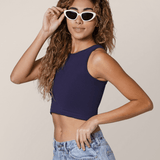 Sublime® Bamboo Maternity & Nursing Longline Bra Top | Navy | Milk & Baby