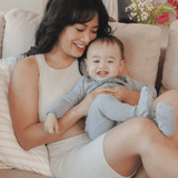 Sublime® Bamboo Hands-Free Pumping Longline Bra Top | Oatmeal Heather | Milk & Baby