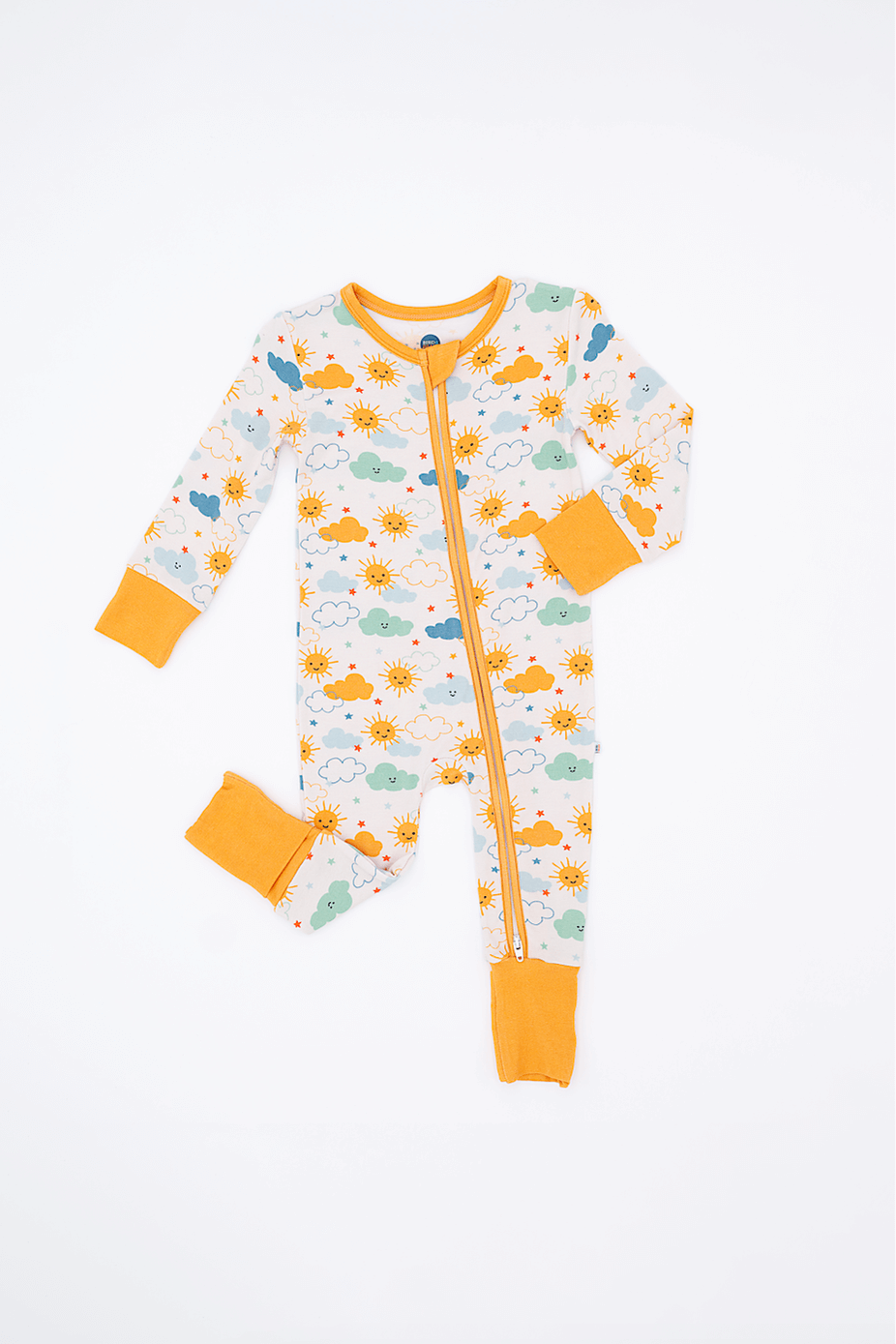 Here Comes The Sun | Bamboo One Piece Zip Pajama | Milk & Baby
