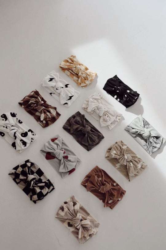 Black & White Yin Yang | Bamboo Head Wrap Milk & Baby