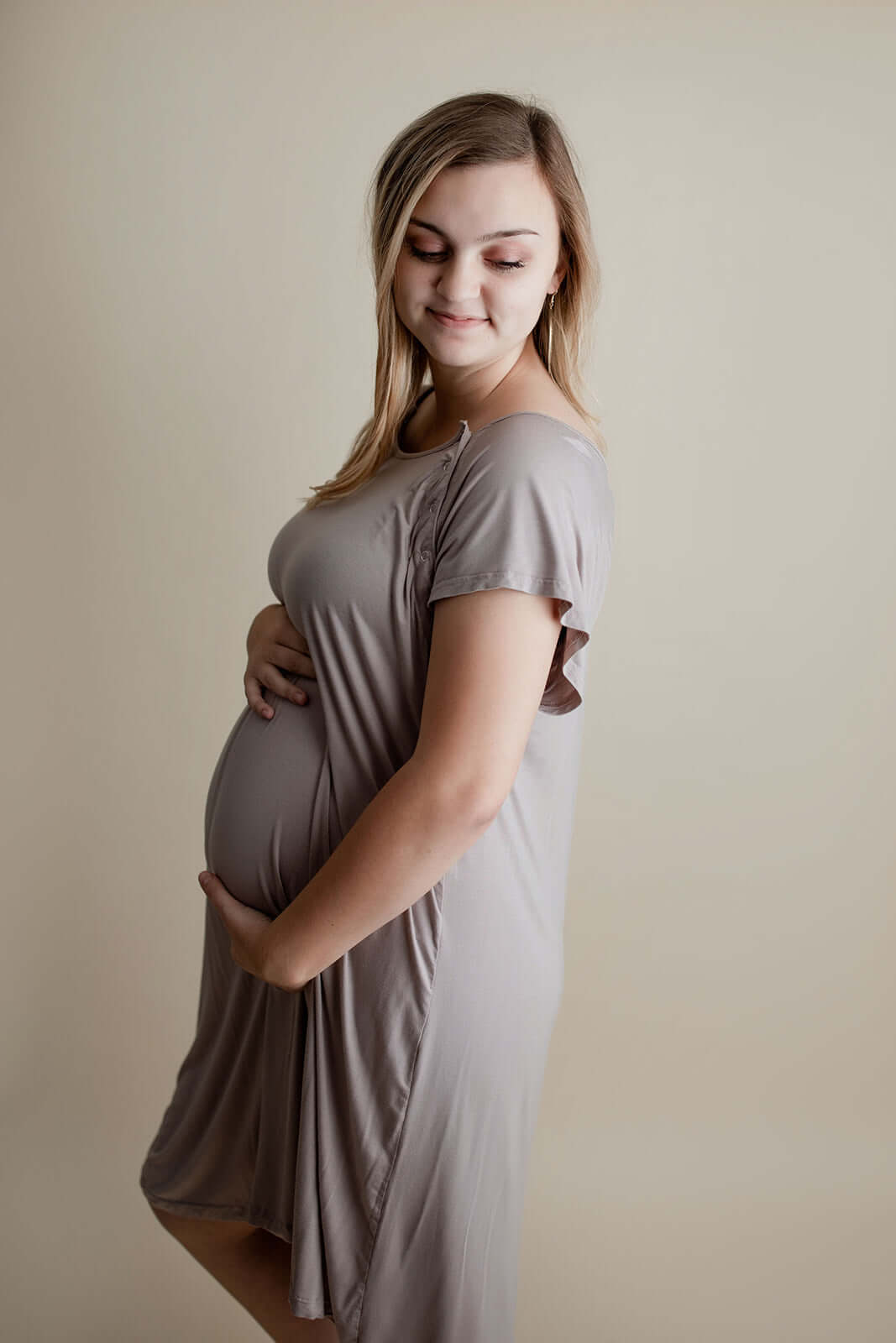 Harbor Mist Maternity Mommy Labor & Delivery Gown | Milk & Baby