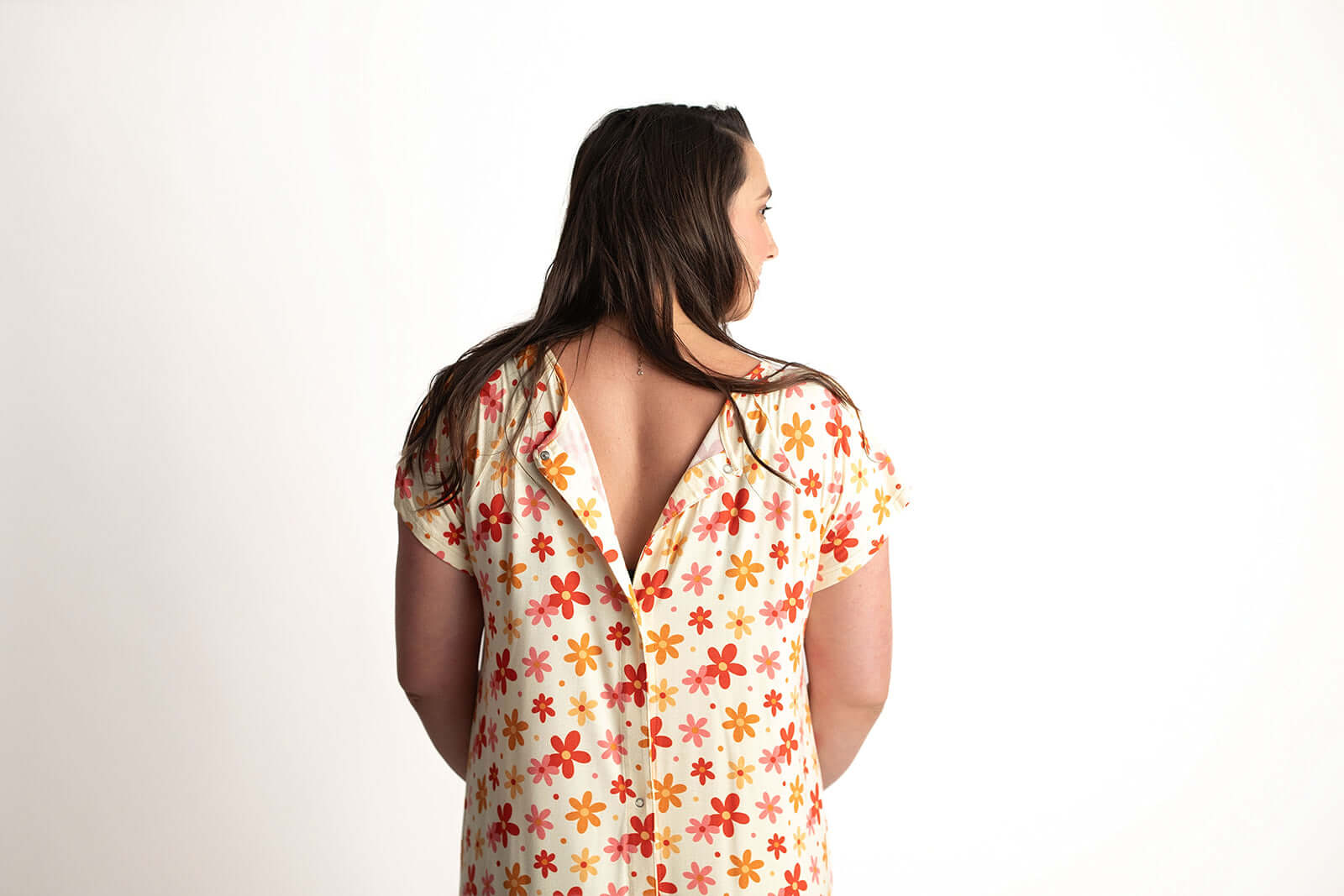 Groovy Flower Labor & Delivery Gown | Milk & Baby