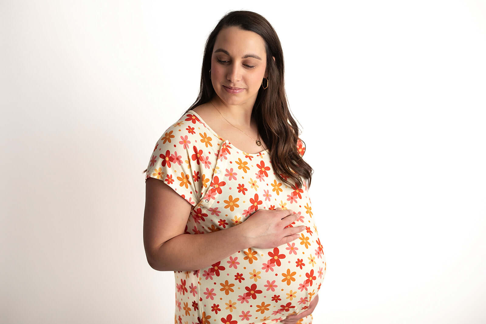 Groovy Flower Labor & Delivery Gown | Milk & Baby