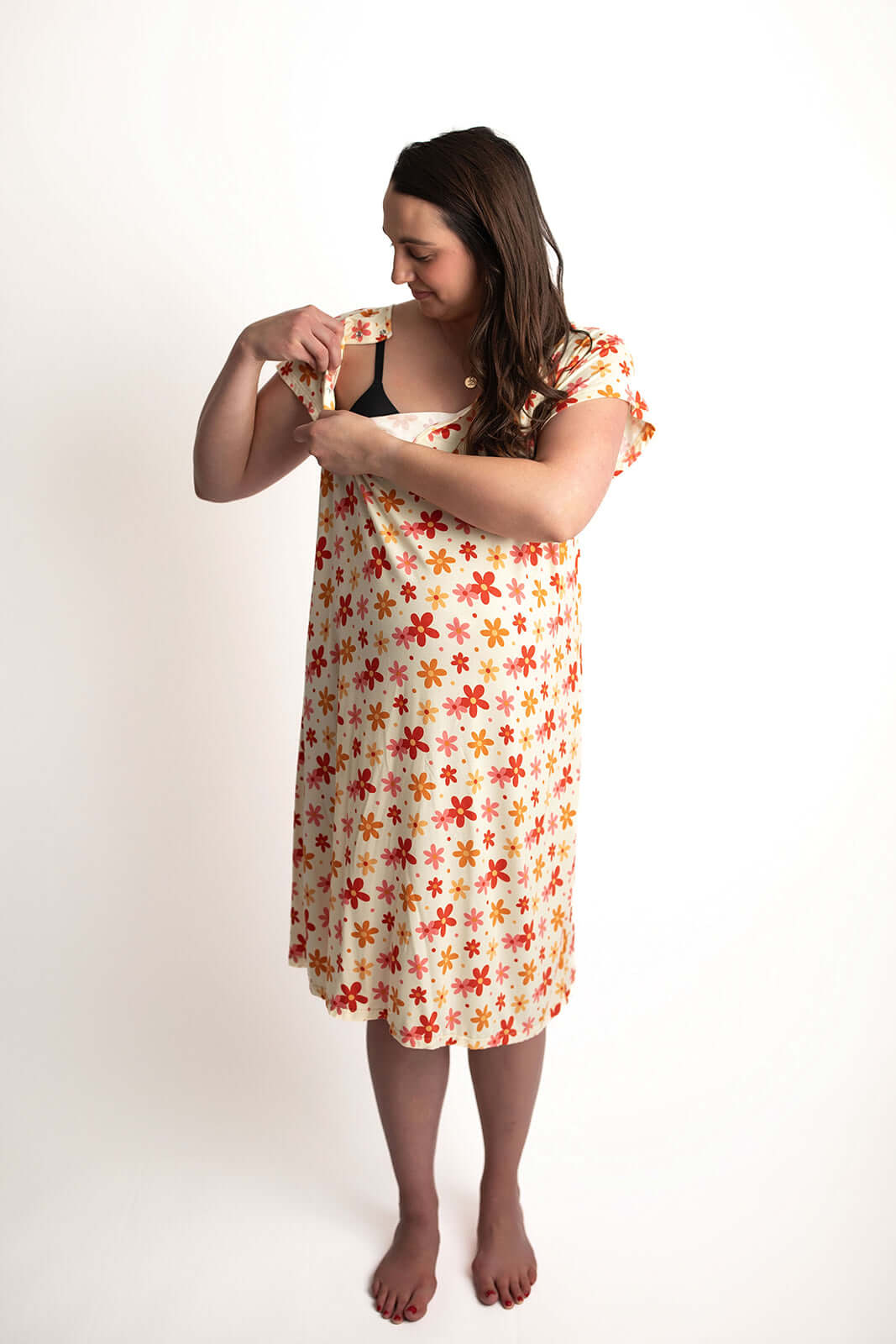 Groovy Flower Labor & Delivery Gown | Milk & Baby