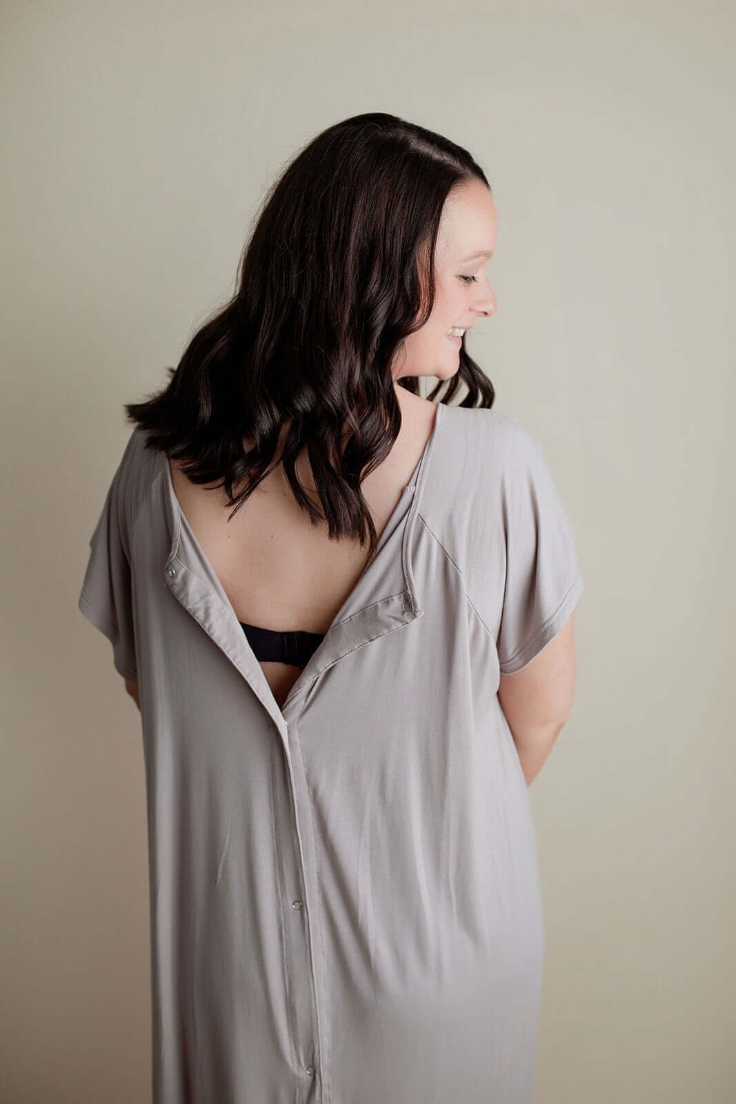 Harbor Mist Maternity Mommy Labor & Delivery Gown | Milk & Baby