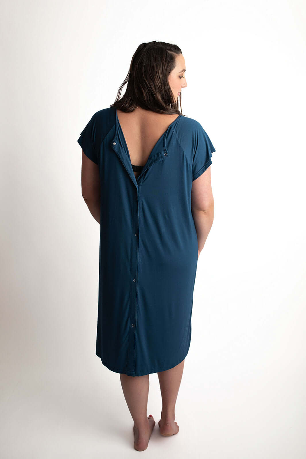 Navy Labor & Delivery Gown | Milk & Baby