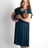 Navy Labor & Delivery Gown | Milk & Baby