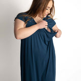 Navy Labor & Delivery Gown | Milk & Baby