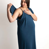 Navy Labor & Delivery Gown | Milk & Baby