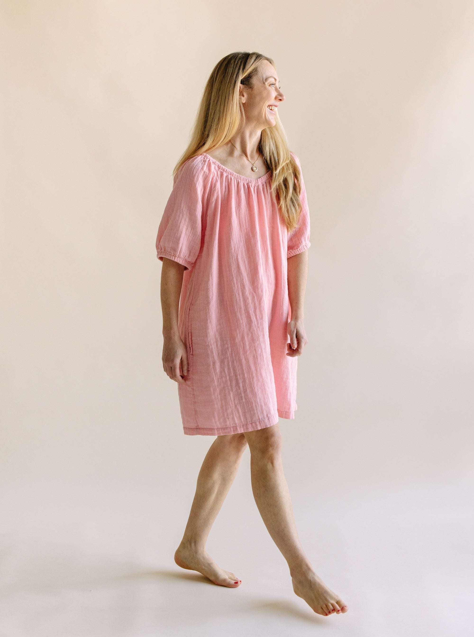 Women's Cotton Gauze House Dress | Bubblegum Milk & Baby