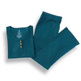 Peacock Ribbed | Women's Pajama Set | Milk & Baby