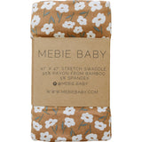 Mustard Floral Bamboo Stretch Swaddle | Milk & Baby