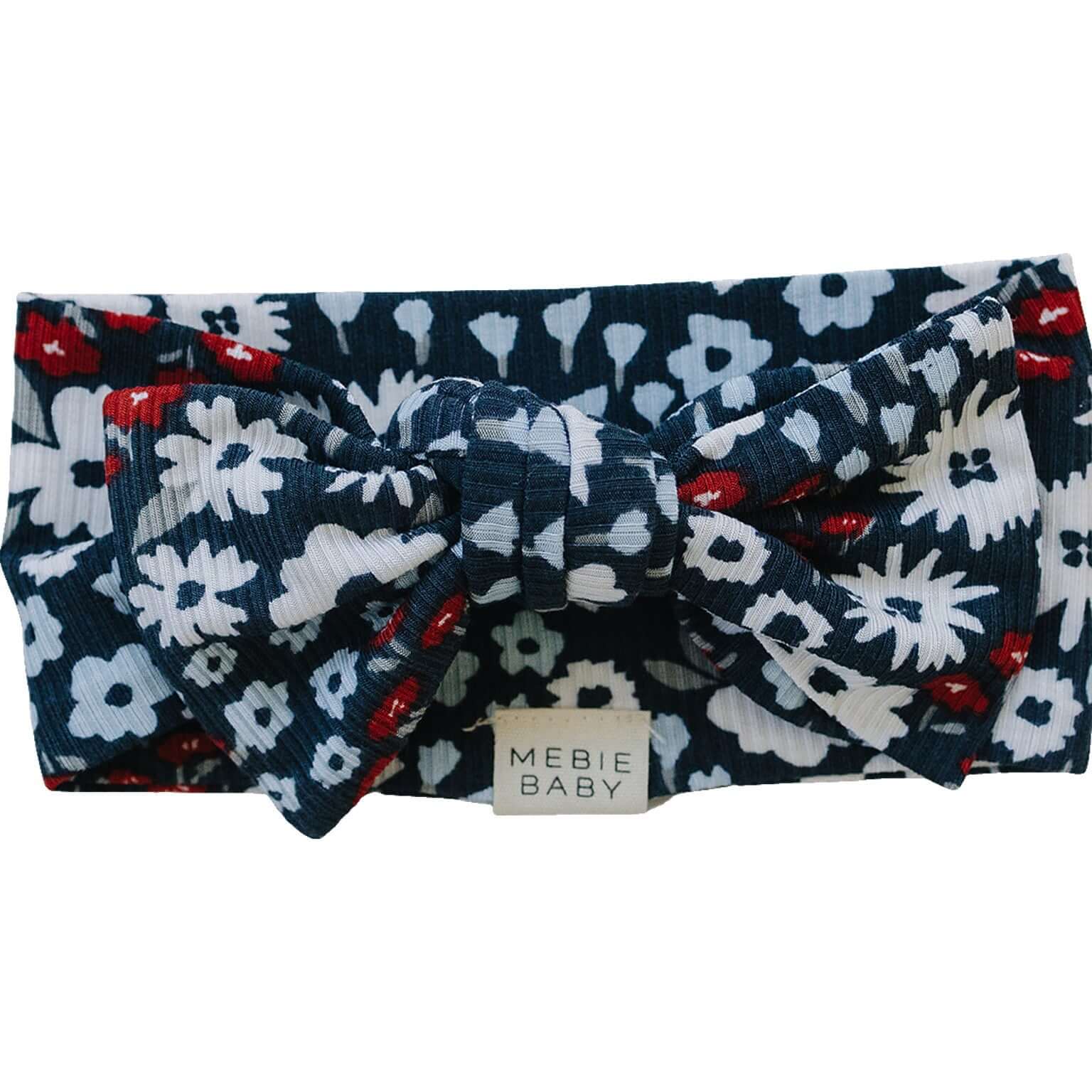 Americana Floral Ribbed Bamboo Head Wrap | Milk & Baby