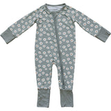 Light Green Daisy Bamboo Zipper | Milk & Baby