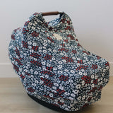 Americana Floral Ribbed Bamboo Multi-Use Cover | Milk & Baby