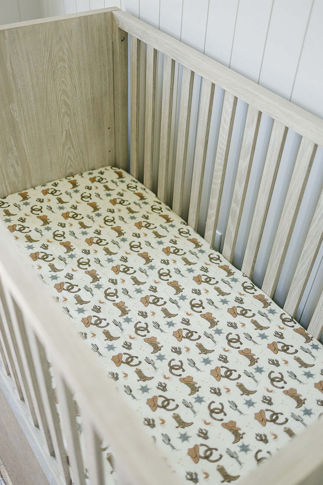 Outlaw Cowboy Muslin Crib Sheet | Milk & Baby