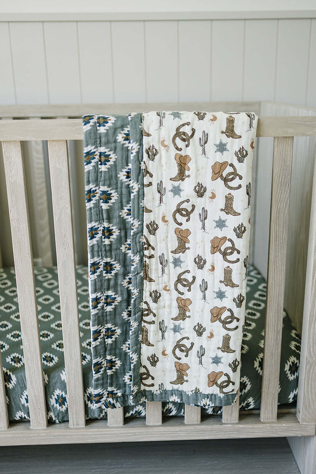 Southwest Aztec Muslin Crib Sheet | Milk & Baby