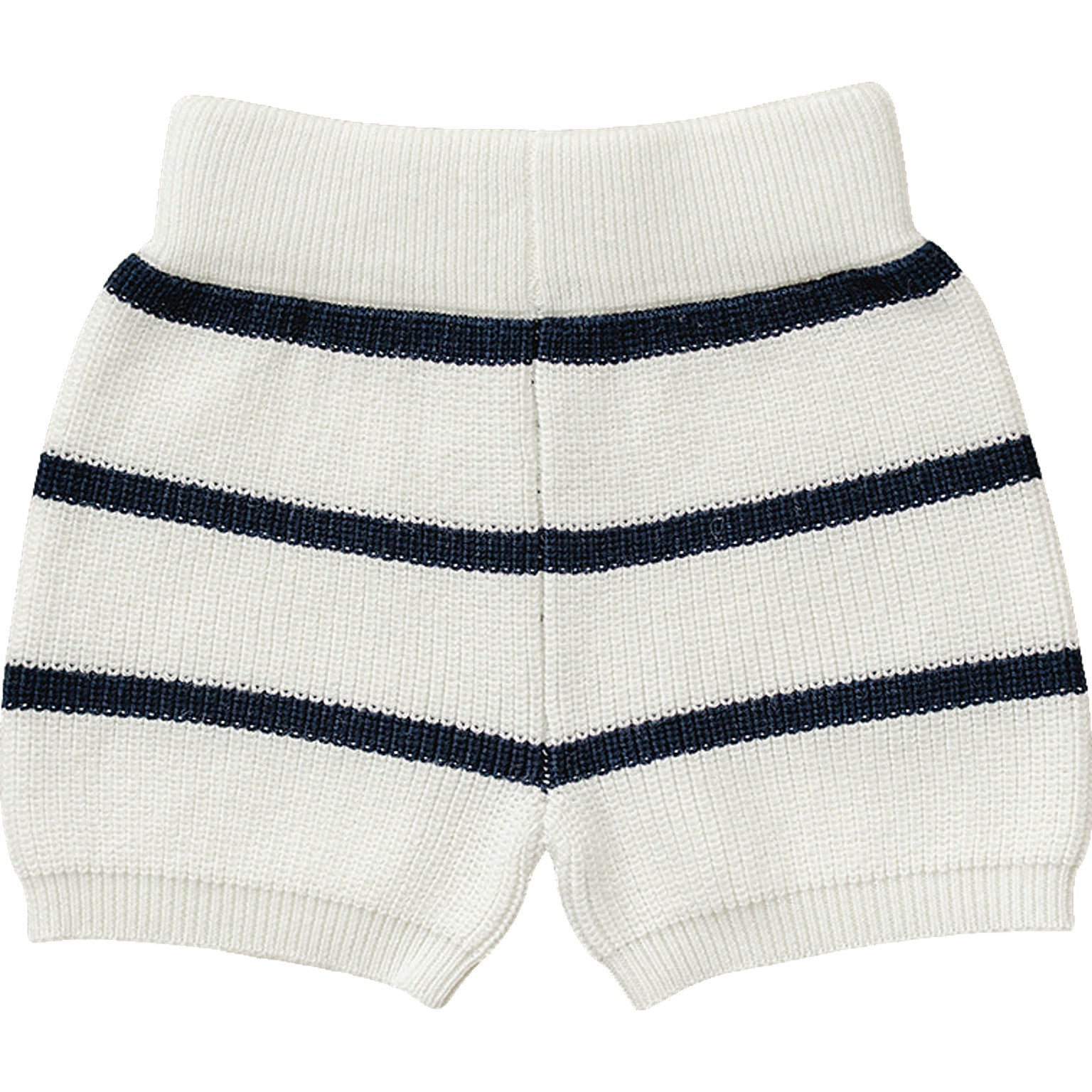 Navy Stripe Knit Shorts | Milk & Baby