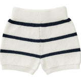 Navy Stripe Knit Shorts | Milk & Baby