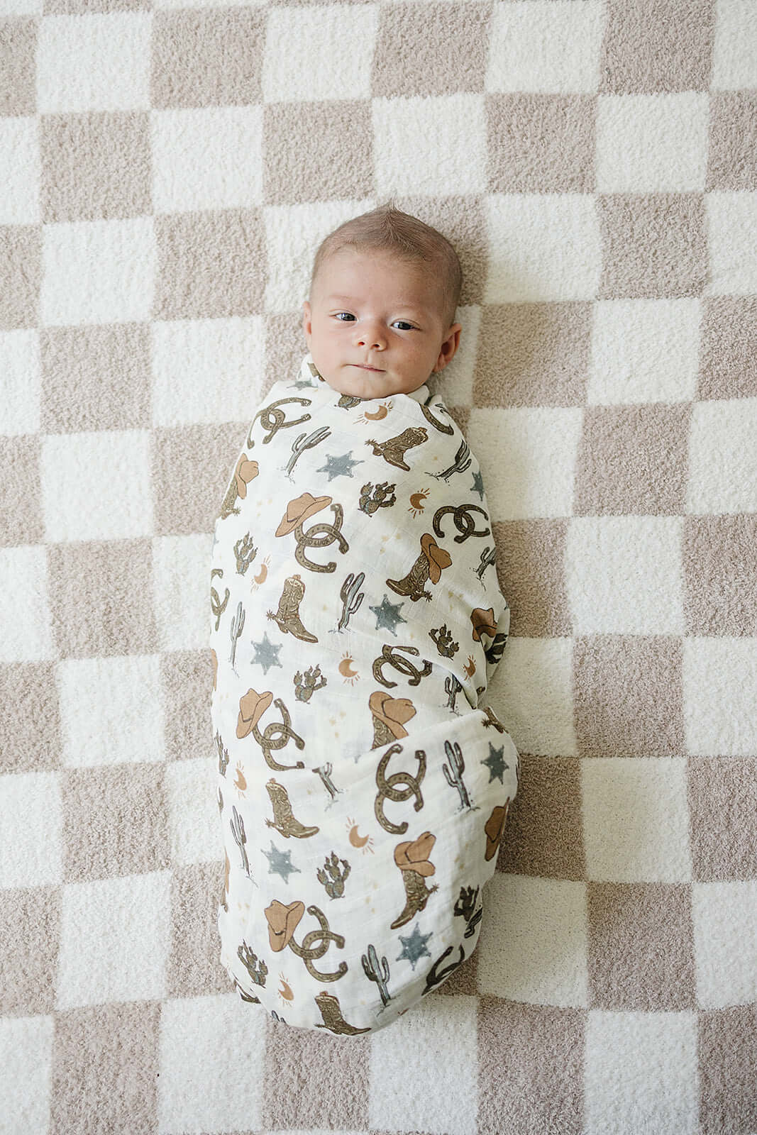 Outlaw Cowboy Muslin Swaddle Blanket | Milk & Baby