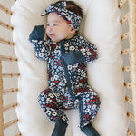Americana Floral Ribbed Bamboo Zipper | Milk & Baby