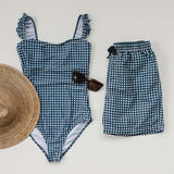 Navy Gingham Adult Men's Swim Shorts | Milk & Baby